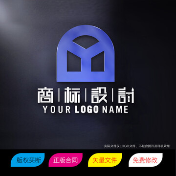 YD或DY字母标志LOGO