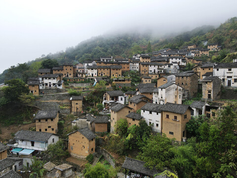 安徽歙县特色山村阳产土楼