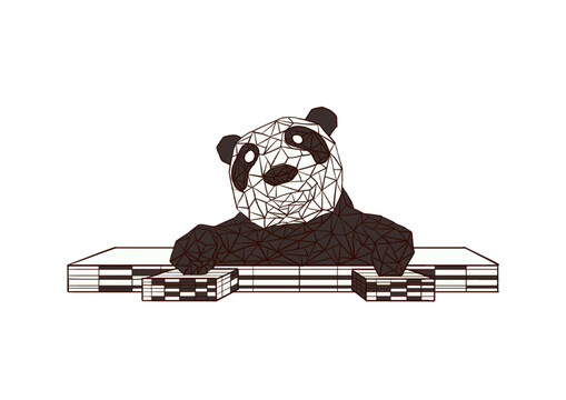 成都地标建筑屋顶花园大熊猫