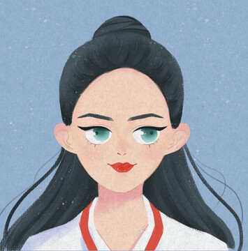 古風(fēng)女子手繪頭像