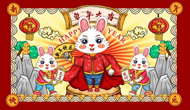 兔年國潮海報