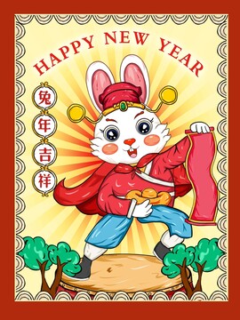 兔年插畫圖
