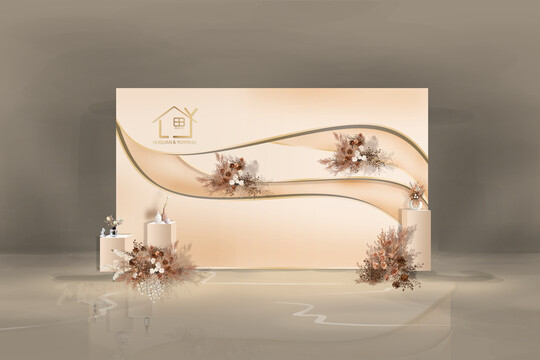 香檳秀場風(fēng)婚禮合影區(qū)
