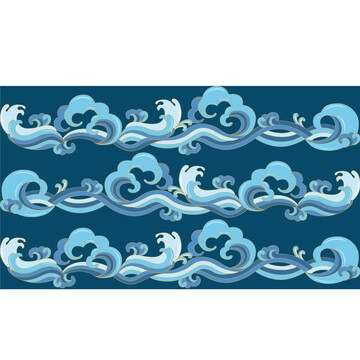 國潮水紋創(chuàng)意圖案