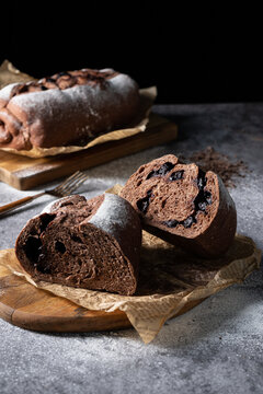 全麦蓝莓黑巧克力面包