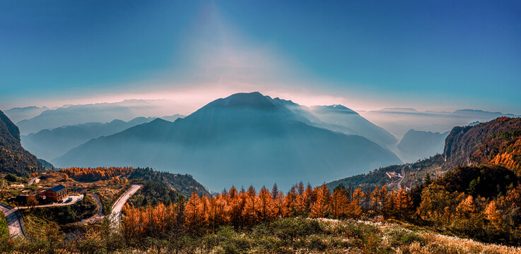 重庆巫山三峡红叶