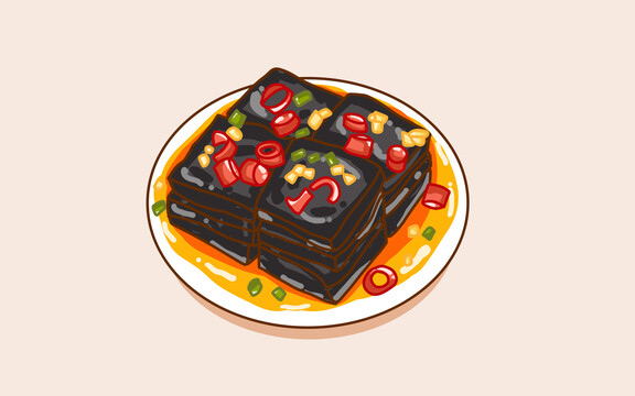 長(zhǎng)沙臭豆腐插畫(huà)