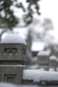 北京大学冬天雪景图