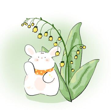 兔兔与铃兰花