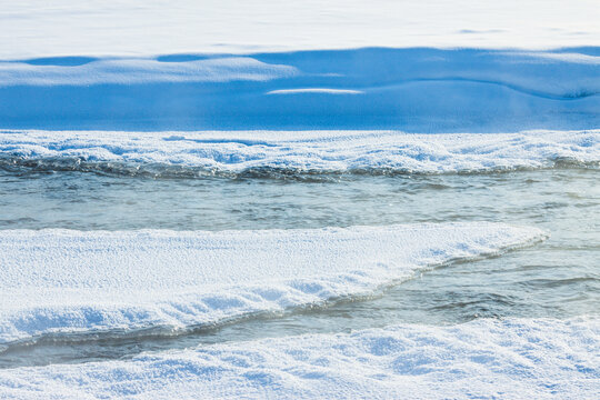 冬天冰雪河流