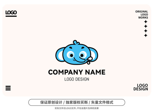 原創(chuàng)卡通大象logo