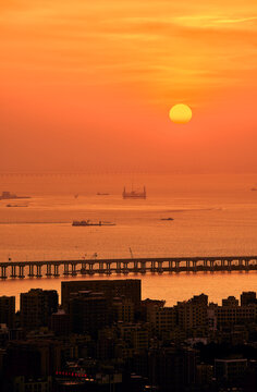 深圳西湾夕阳