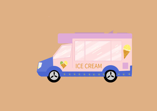 冰淇淋车素材
