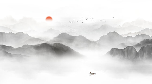 水墨山水畫