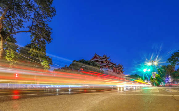 银川玉皇阁夜景