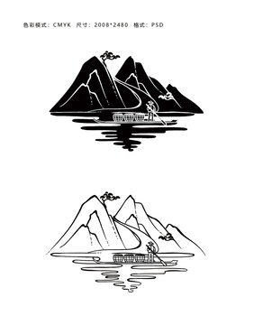 山線稿版畫