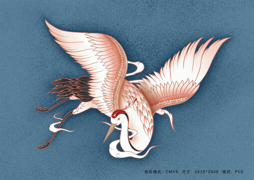 仙鶴插畫