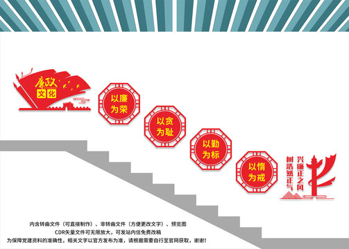 廉政樓梯文化墻