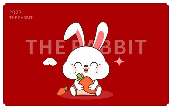 可愛萌兔插畫