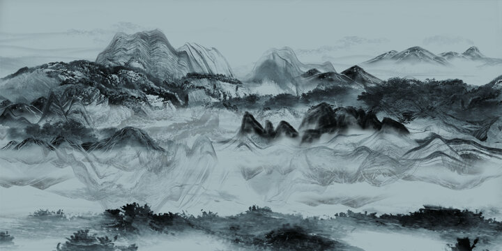 抽象山水