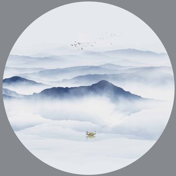 水墨山水畫