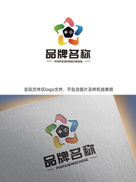 游戏行业星星logo标识设计