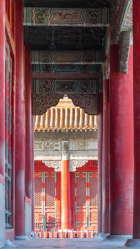 北京故宫的建筑风景