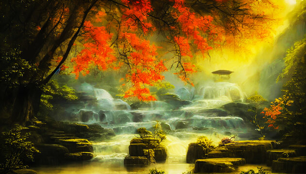 山水風(fēng)光裝飾畫