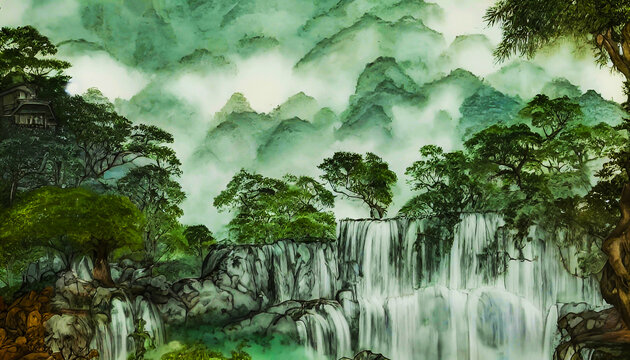 山水风光装饰画