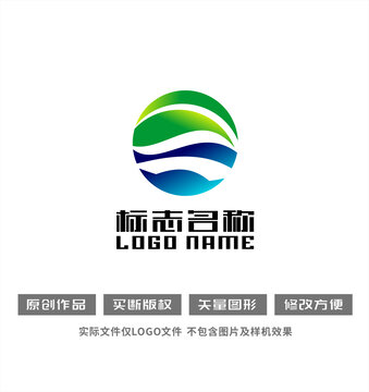 环保标志健康农业logo