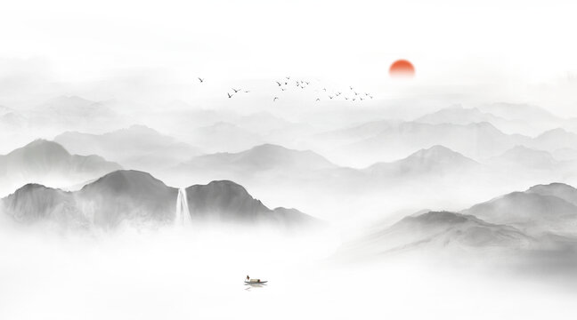 水墨山水圖