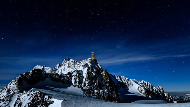 雪山星空夜景唯美意境