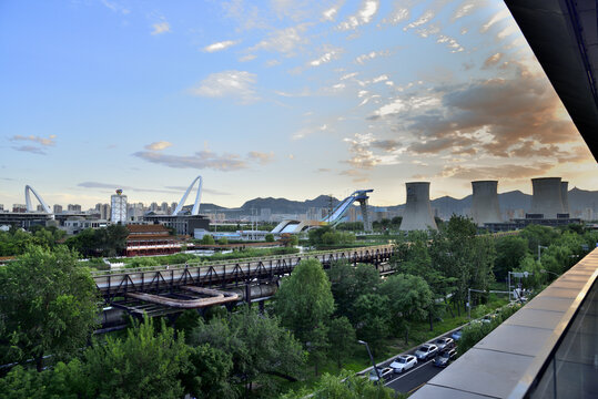 北京首钢园全景眺望