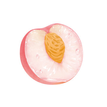 水蜜桃插畫