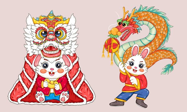 兔年舞獅舞龍