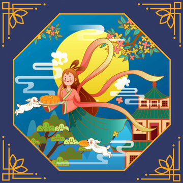中秋節(jié)包裝插畫