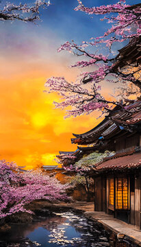 春季風(fēng)光裝飾畫(huà)無(wú)框畫(huà)