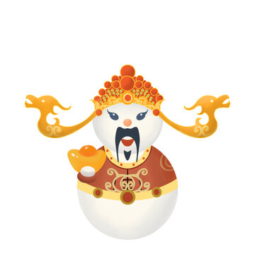 財神雪人中國元素