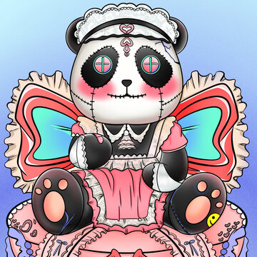 熊貓少女心撒嬌