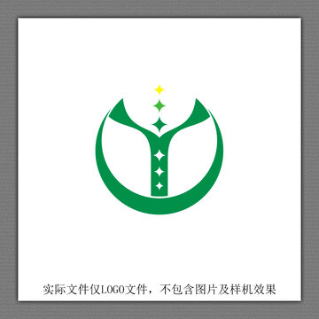 Y字母創(chuàng)意星月LOGO