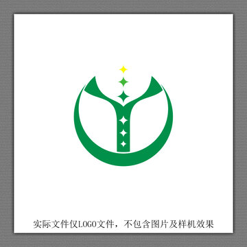 Y字母创意星月LOGO