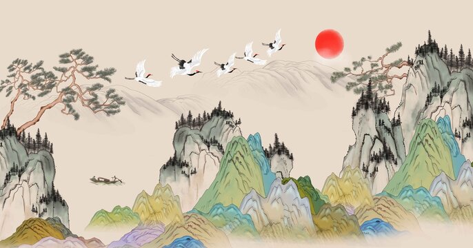 新中式山水畫
