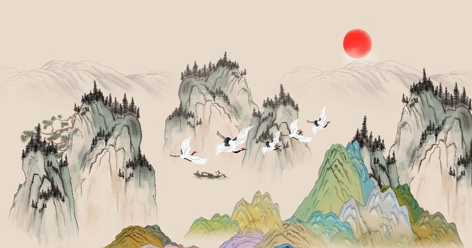 新中式山水畫