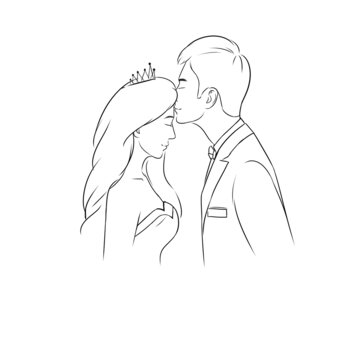 婚紗線稿請柬迎賓