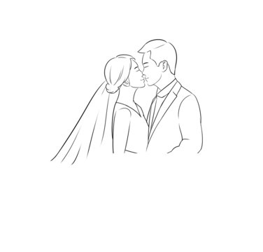 婚紗照線稿