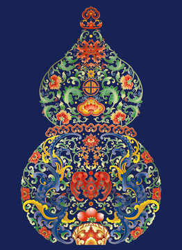 花瓶葫芦吉祥装饰图案