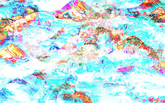 高清抽象彩色欧式山水