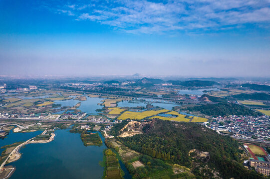 绍兴市上虞区白马湖航拍