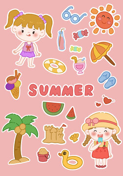 夏日貼紙