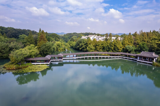航拍杭州西湖美景